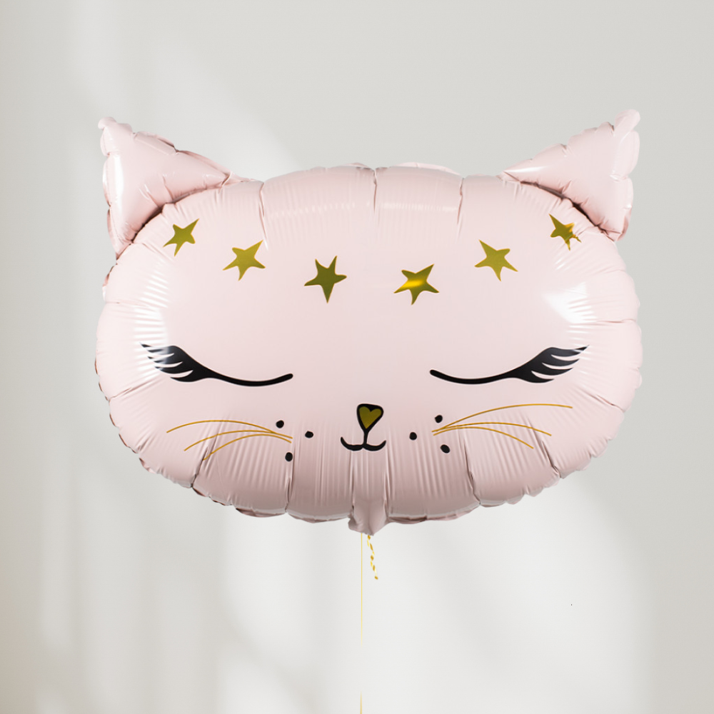 Rosa Katt Ballong