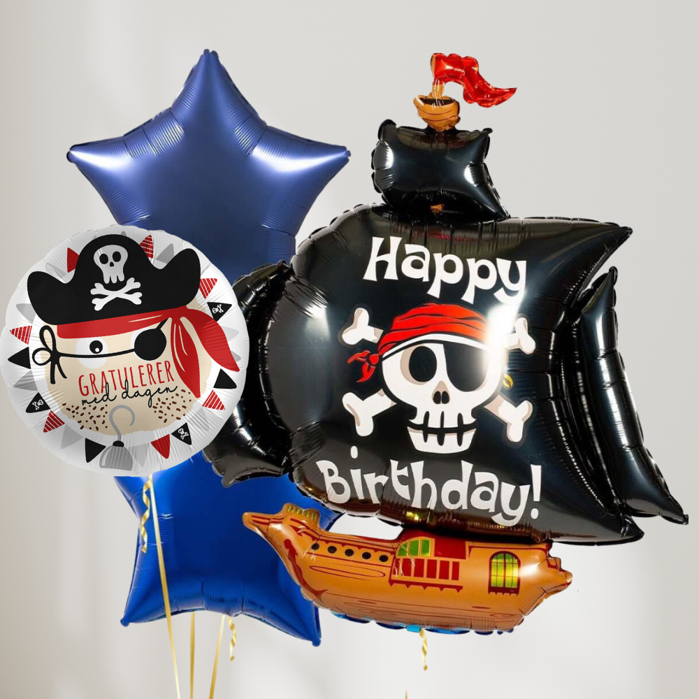Piratskute Gratulerer med dagen Ballongbukett