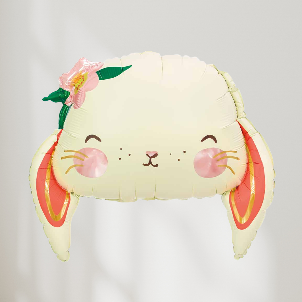 Kanin med blomst Ballong