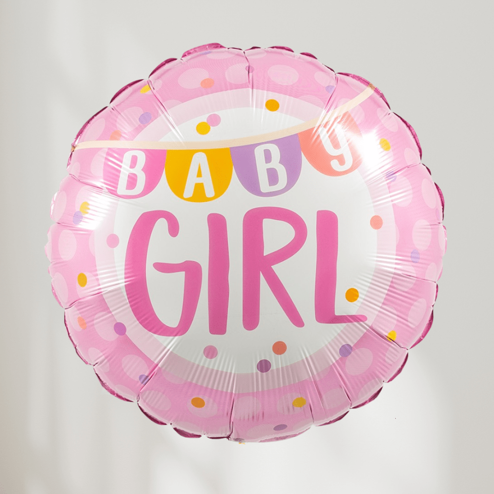 Baby Girl Dots Ballong - Ballonglevering.no