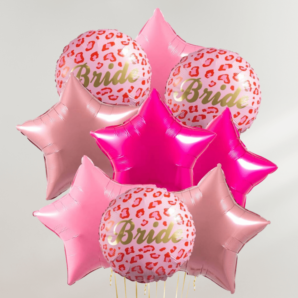 Bride Leopard Stjerne Ballongbukett - Ballonglevering.no
