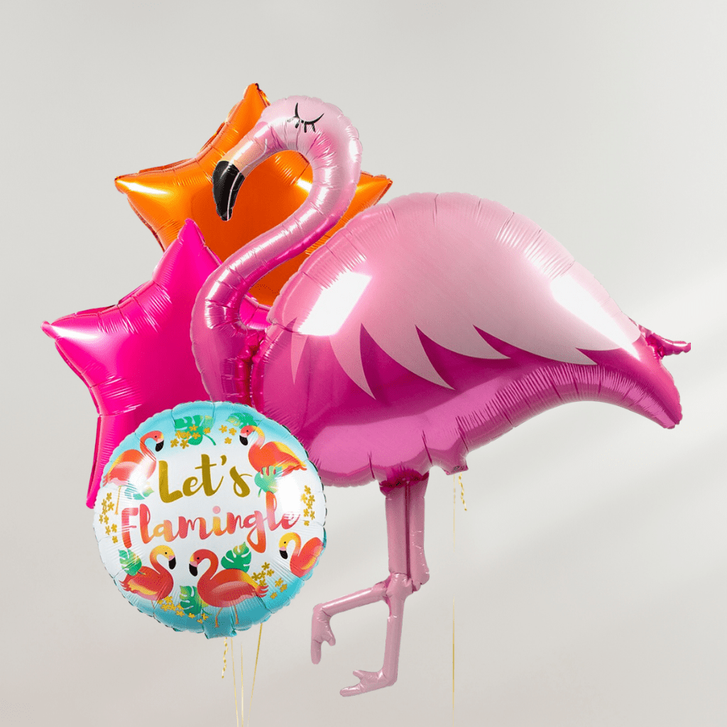 Flamingo Stars Ballongbukett - Ballonglevering.no