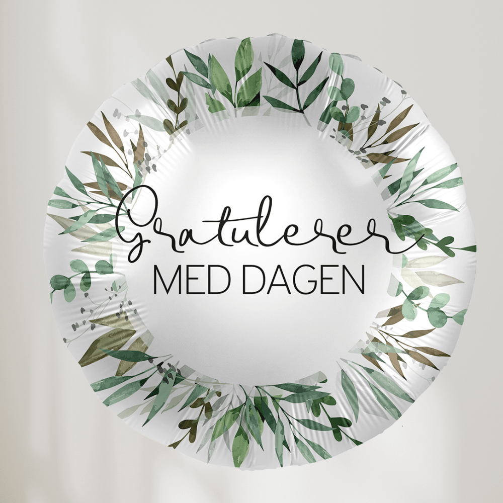 Gratulerer Med Dagen Floral Ballong - Ballonglevering.no