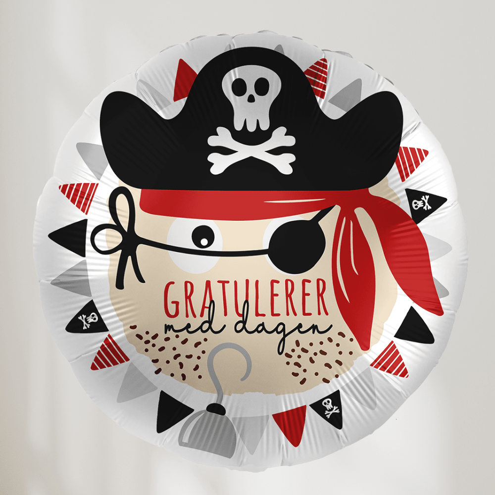 Gratulerer Med Dagen Pirat Ballong - Ballonglevering.no
