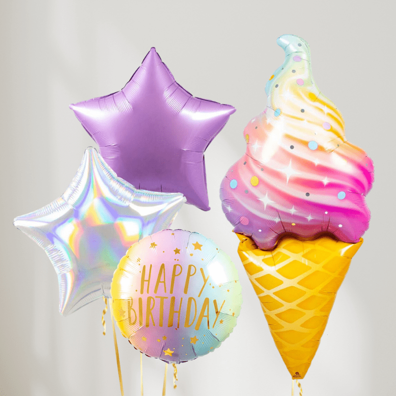 Ice Cream Pastel Ballongbukett - Ballonglevering.no