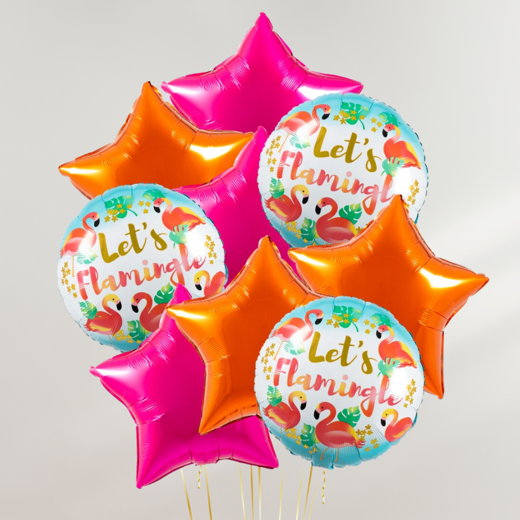 Let's Flamingle Stars Ballongbukett - Ballonglevering.no