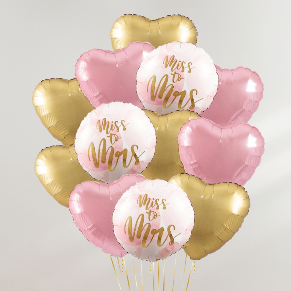 Miss to Mrs Hjerter Ballongbukett - Ballonglevering.no