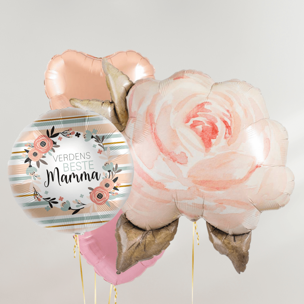 Morsdag Blomster Ballongbukett - Ballonglevering.no