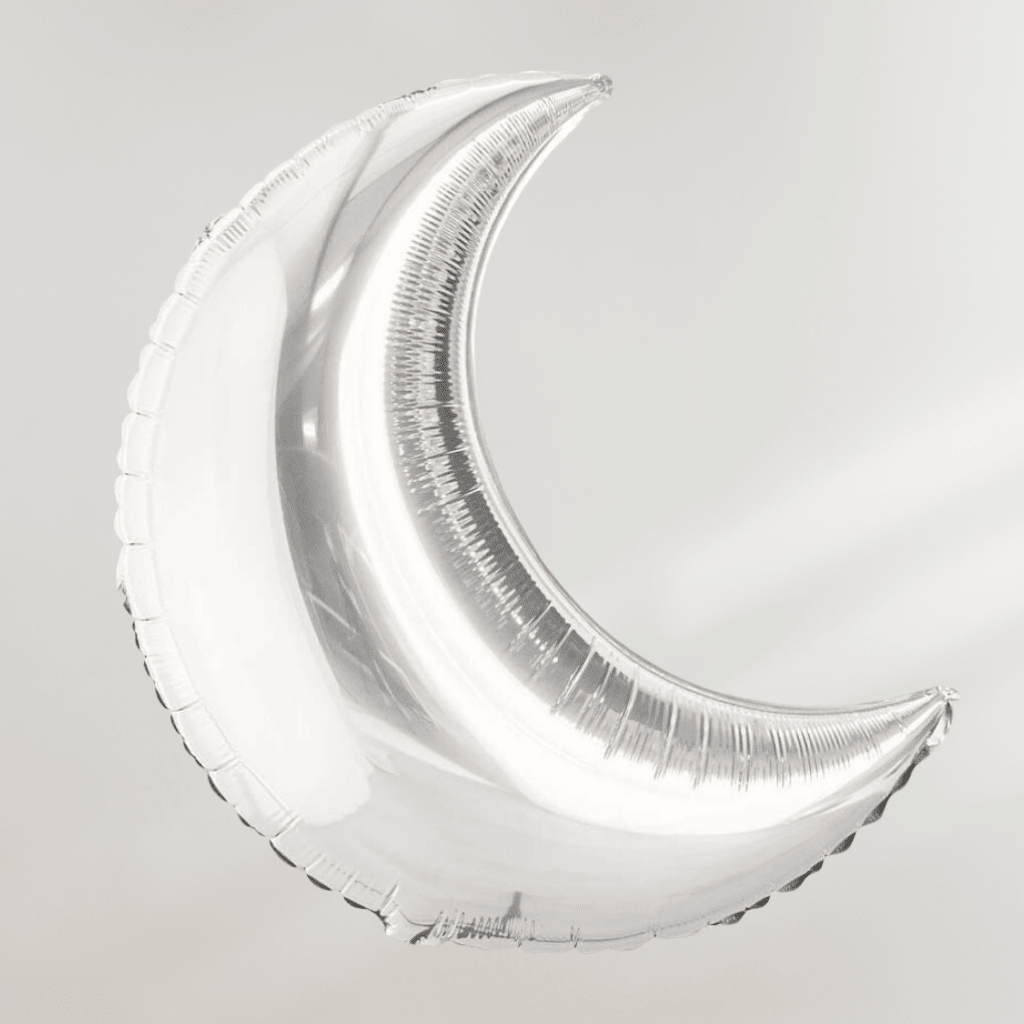 Sølv Måne Ballong - Ballonglevering.no
