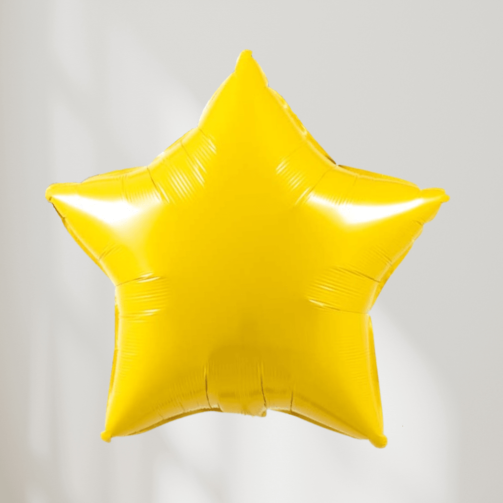 Stjerne Gul Metallic - Ballonglevering.no