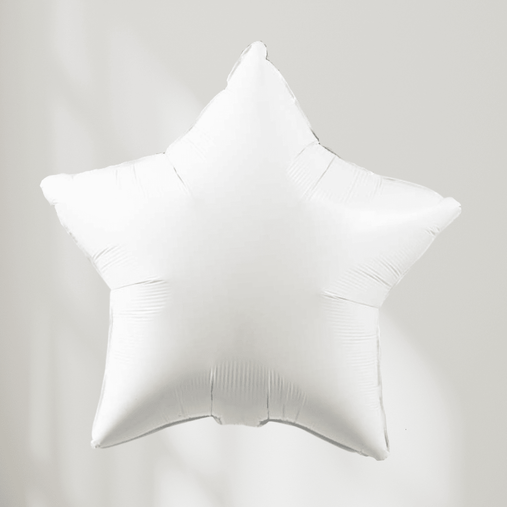 Stjerne Hvit - Ballonglevering.no