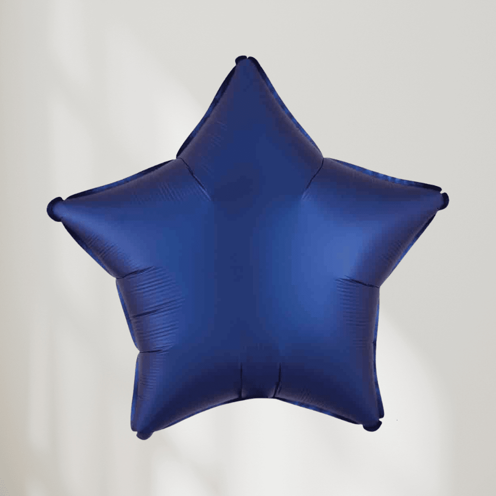 Stjerne Mørk Blå Satin Luxe - Ballonglevering.no