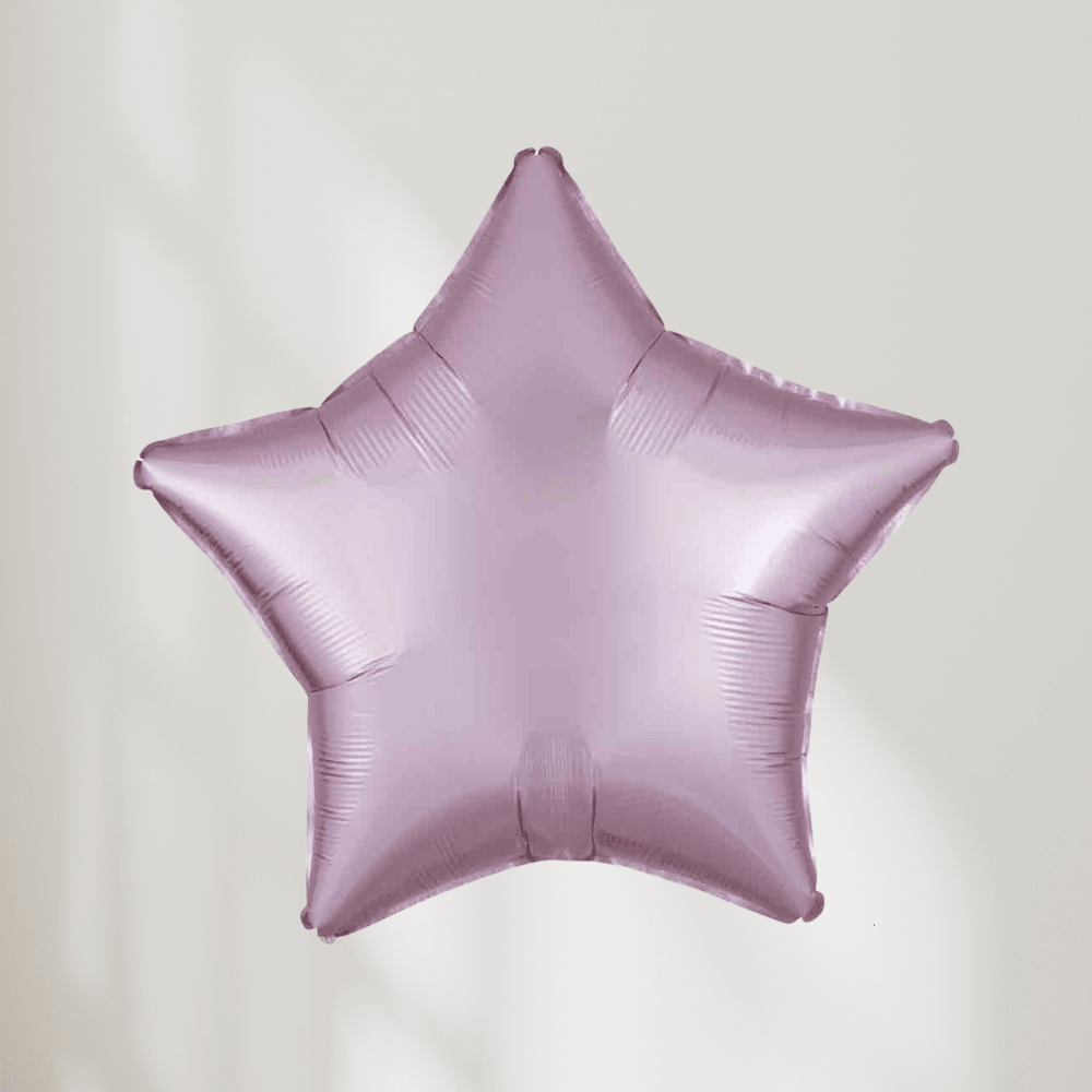 Stjerne Pastel Pink Satin Luxe - Ballonglevering.no