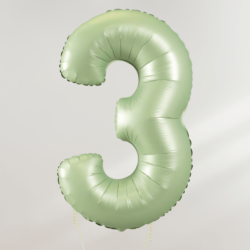 Tallballong Oliven Grønn - Velg ditt tall - Ballonglevering.no