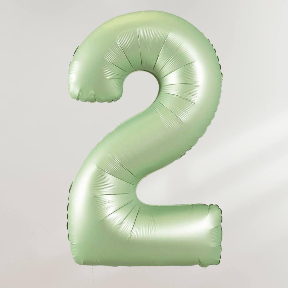 Tallballong Oliven Grønn - Velg ditt tall - Ballonglevering.no