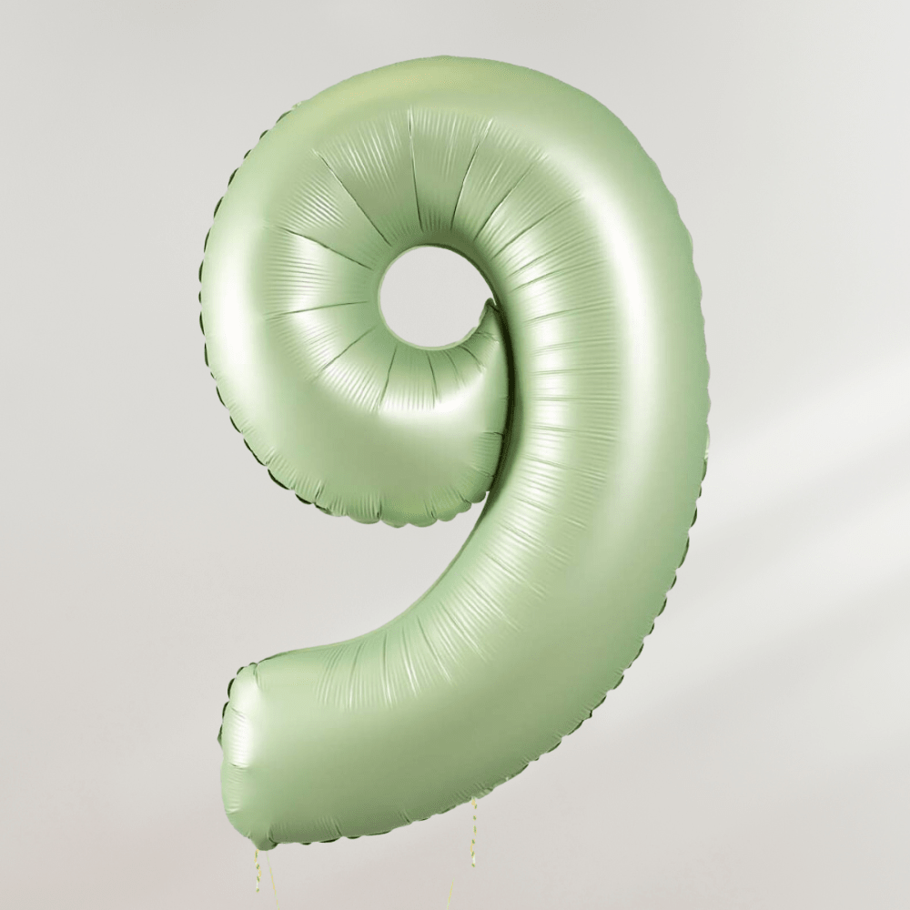 Tallballong Oliven Grønn - Velg ditt tall - Ballonglevering.no