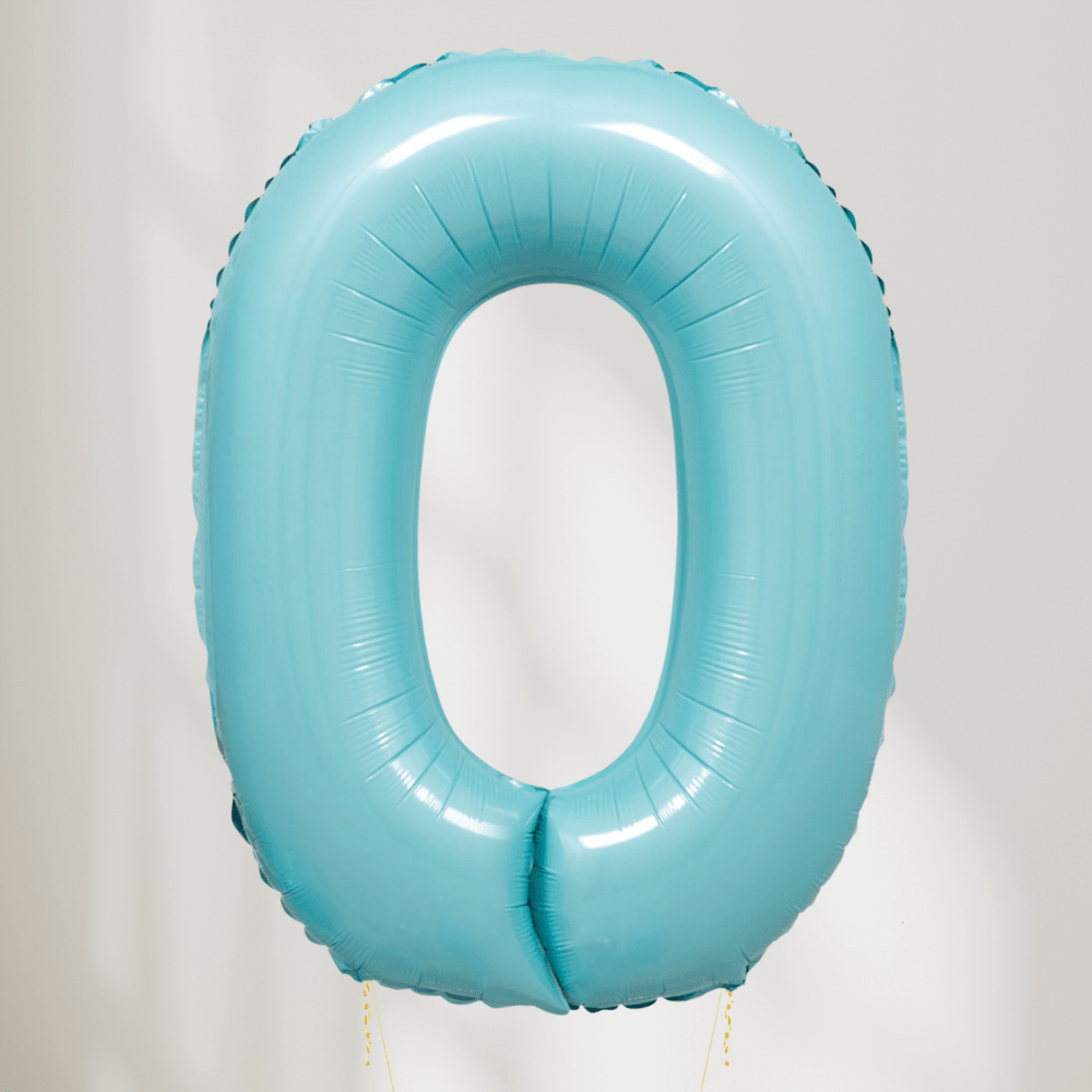 Tallballong Pastell Blå - Velg Ditt Tall - Ballonglevering.no