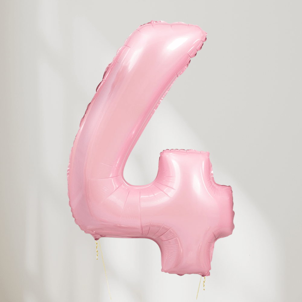 Tallballong Pastell Rosa - Velg Ditt Tall - Ballonglevering.no