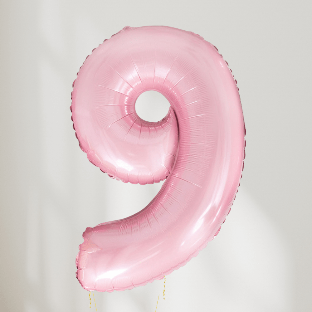 Tallballong Pastell Rosa - Velg Ditt Tall - Ballonglevering.no