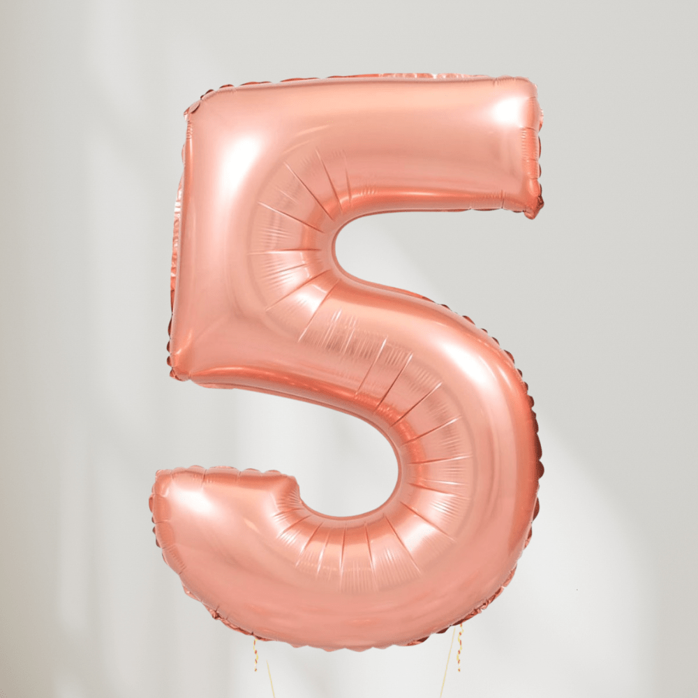 Tallballong Rose Gull - Velg Ditt Tall - Ballonglevering.no
