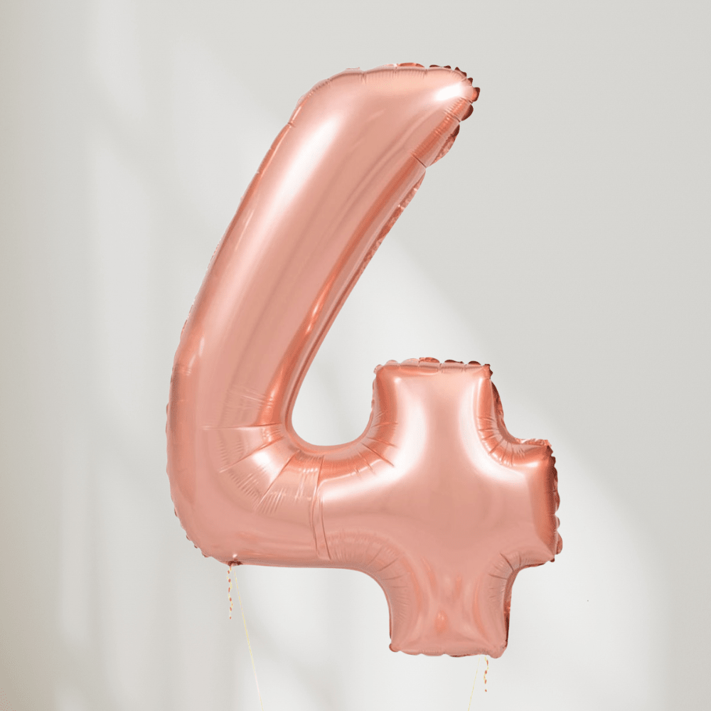 Tallballong Rose Gull - Velg Ditt Tall - Ballonglevering.no