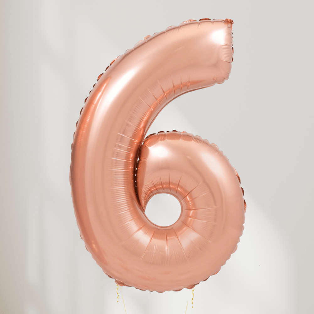Tallballong Rose Gull - Velg Ditt Tall - Ballonglevering.no