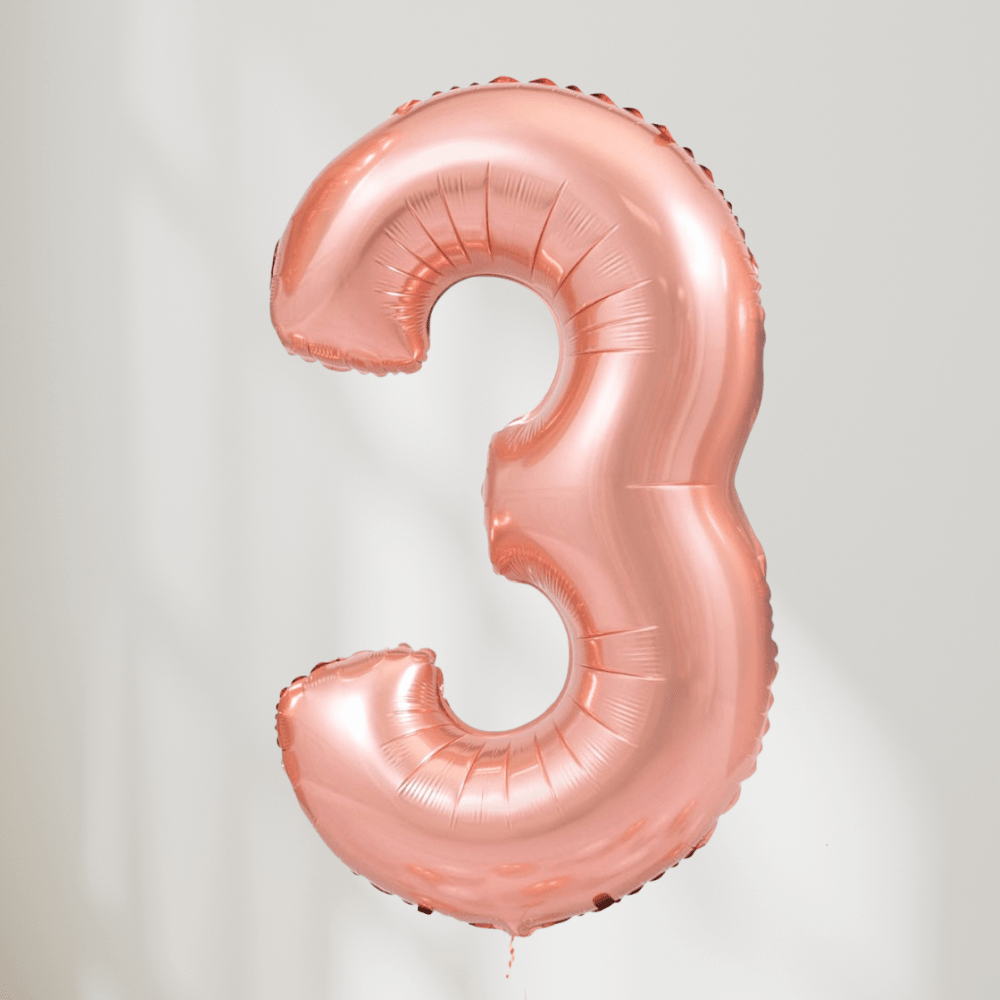 Tallballong Rose Gull - Velg Ditt Tall - Ballonglevering.no