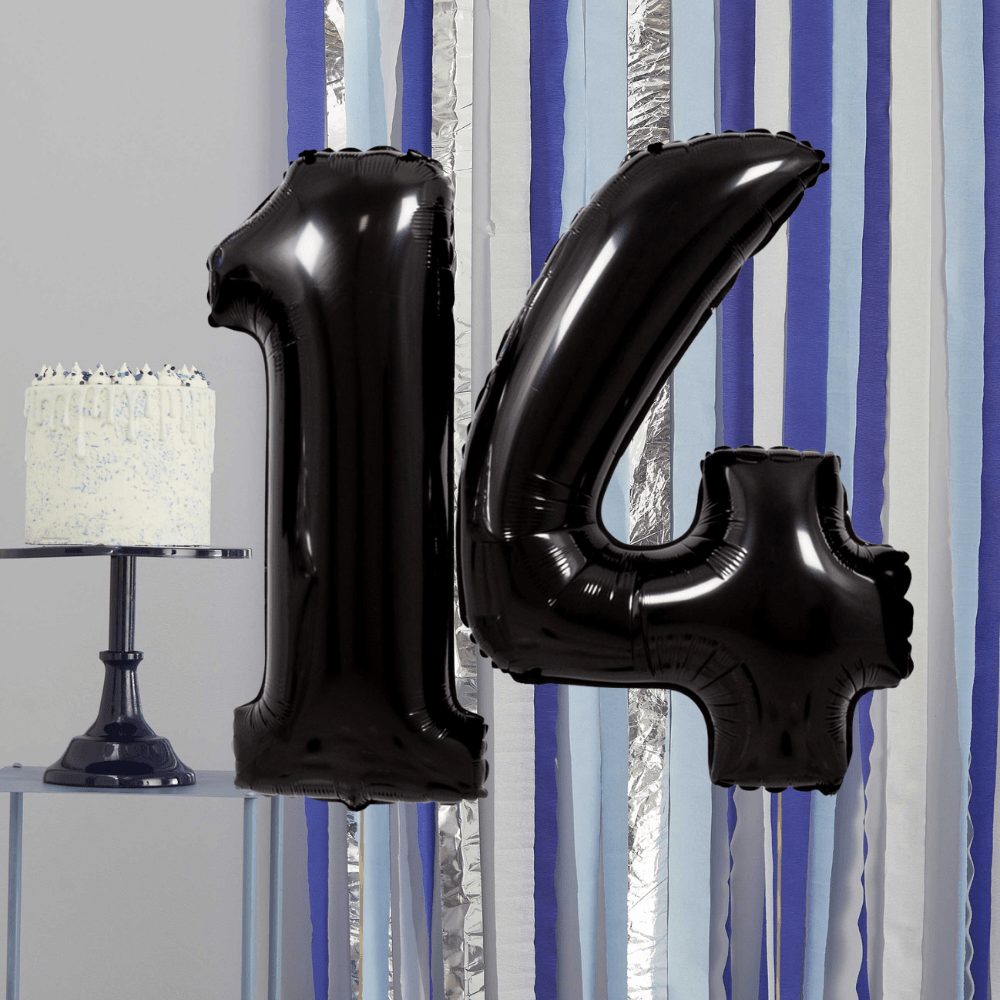 Tallballong Svart - Velgt Ditt Tall - Ballonglevering.no