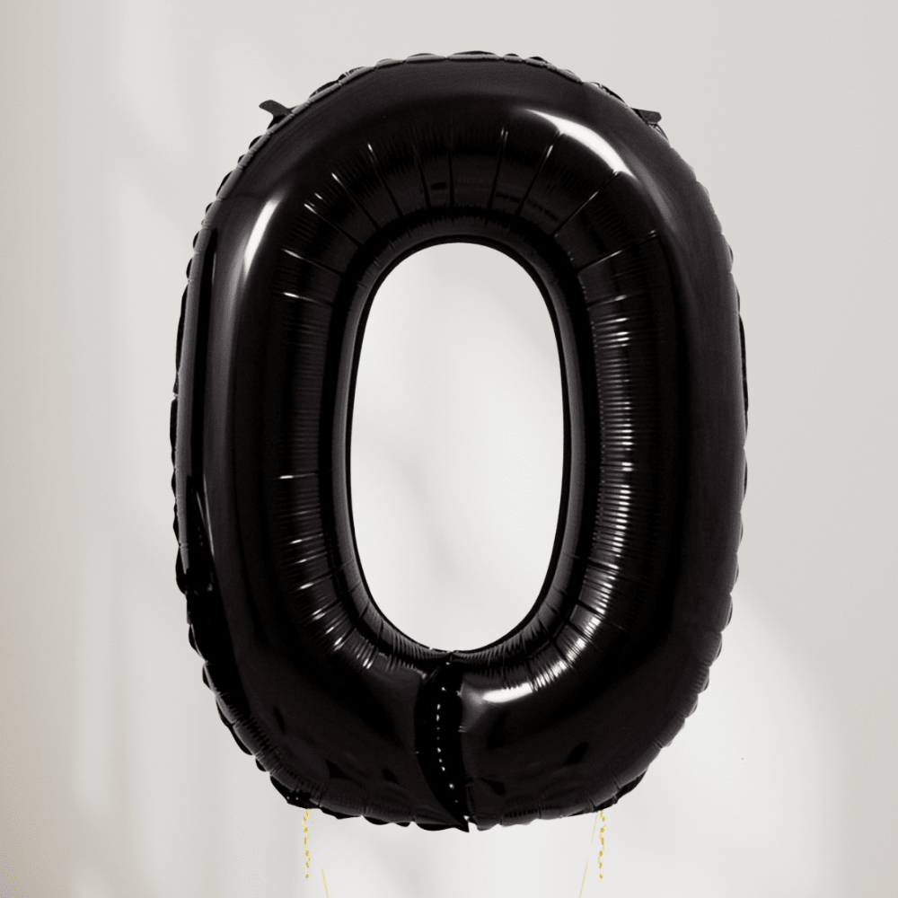 Tallballong Svart - Velgt Ditt Tall - Ballonglevering.no