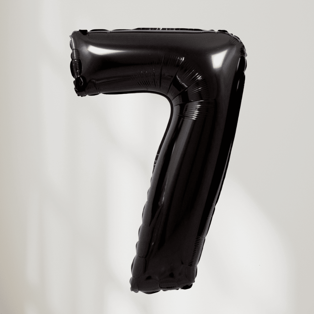 Tallballong Svart - Velgt Ditt Tall - Ballonglevering.no