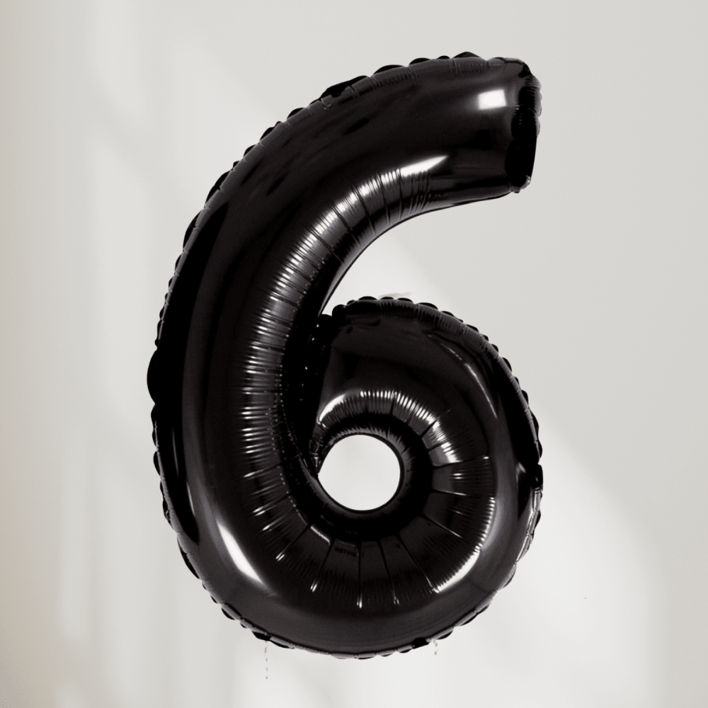 Tallballong Svart - Velgt Ditt Tall - Ballonglevering.no