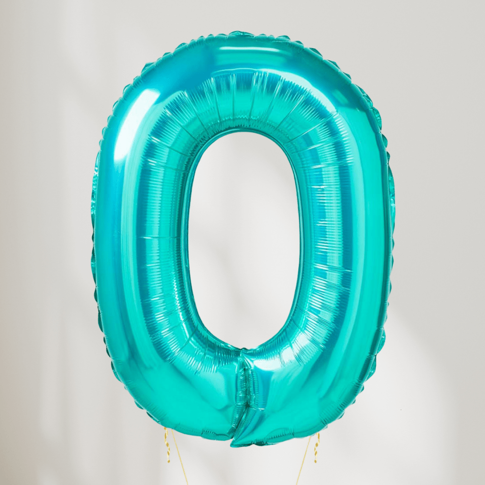 Tallballong Tiffany Turkis - Velg Ditt tall - Ballonglevering.no