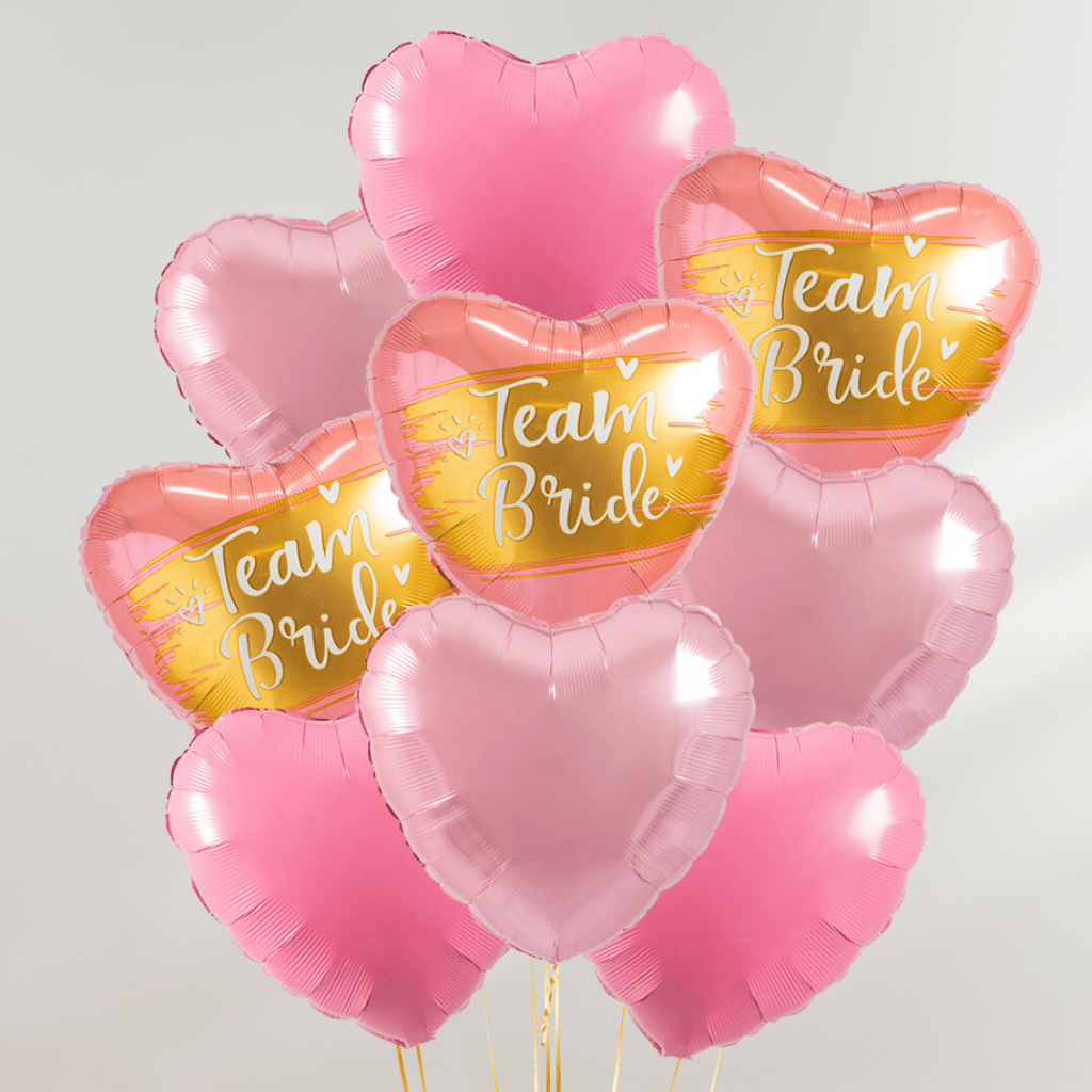 Team Bride Hearts Ballongbukett - Ballonglevering.no