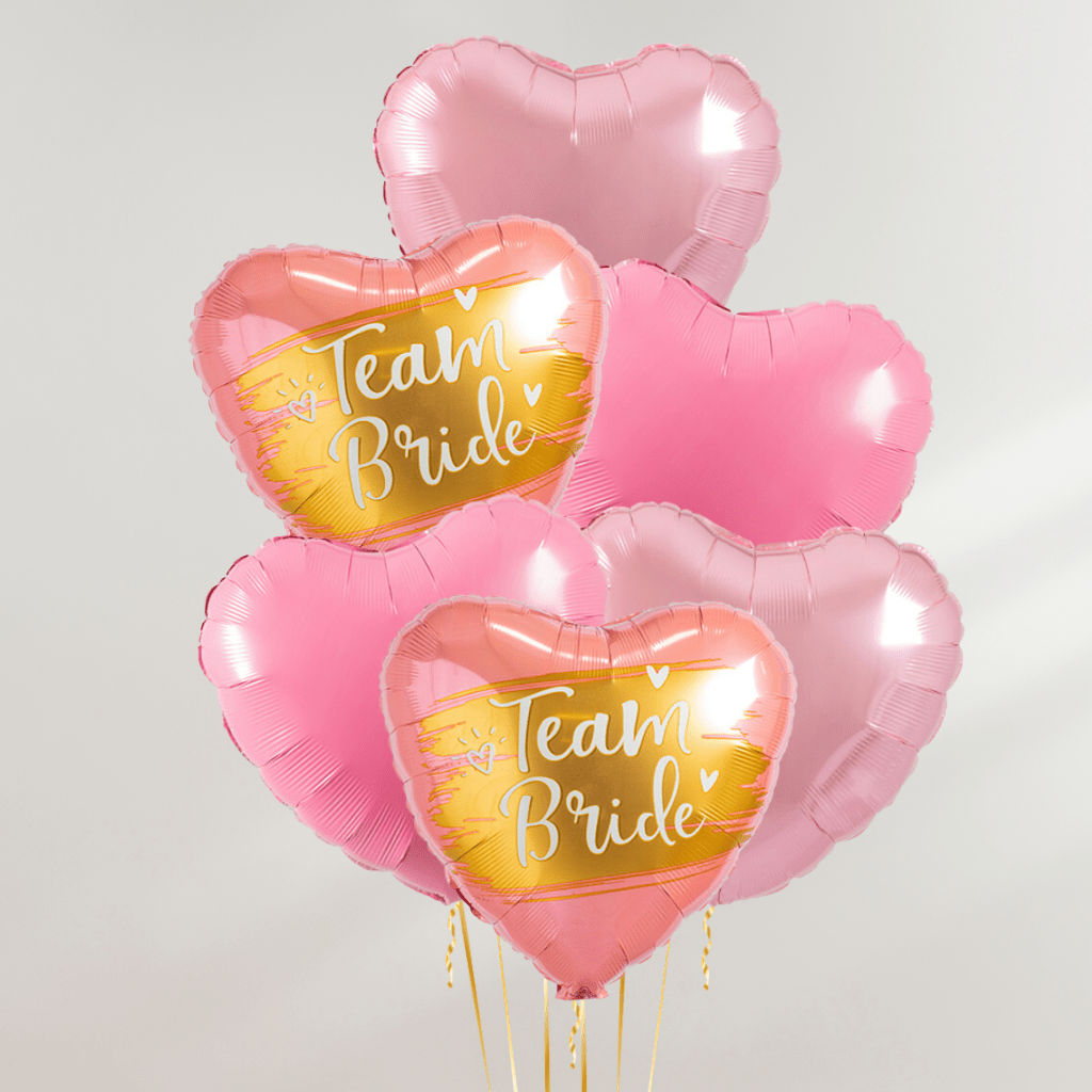 Team Bride Hearts Ballongbukett - Ballonglevering.no
