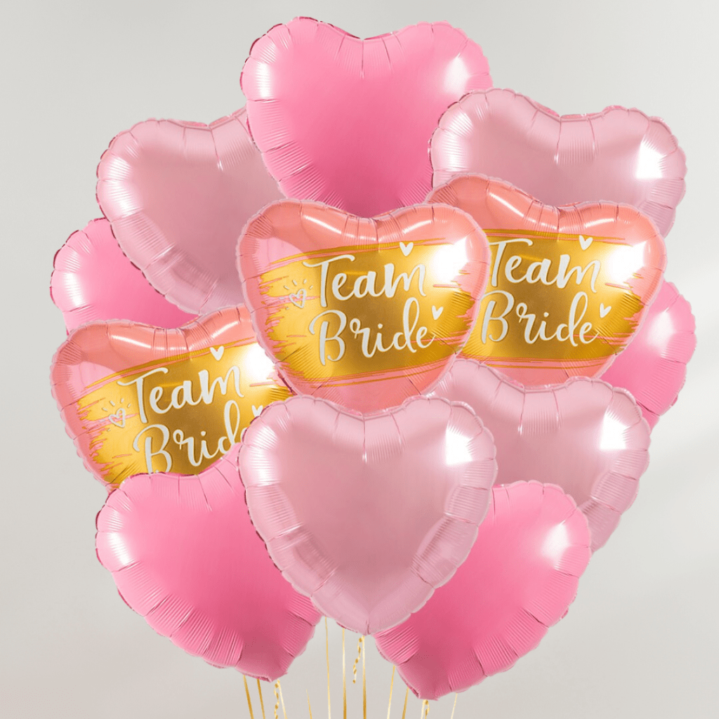 Team Bride Hearts Ballongbukett - Ballonglevering.no