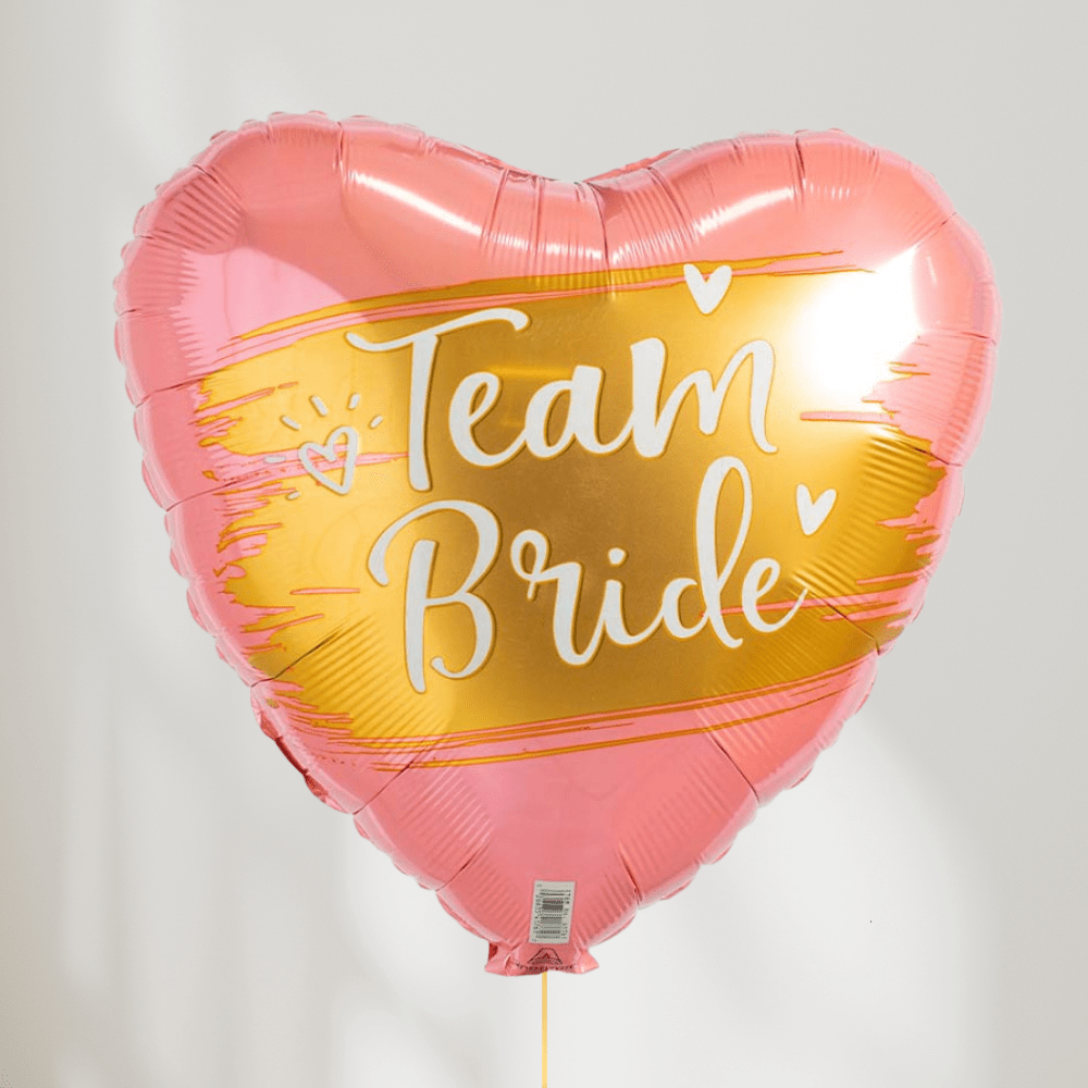 Team Bride Pink and Gold Ballong - Ballonglevering.no