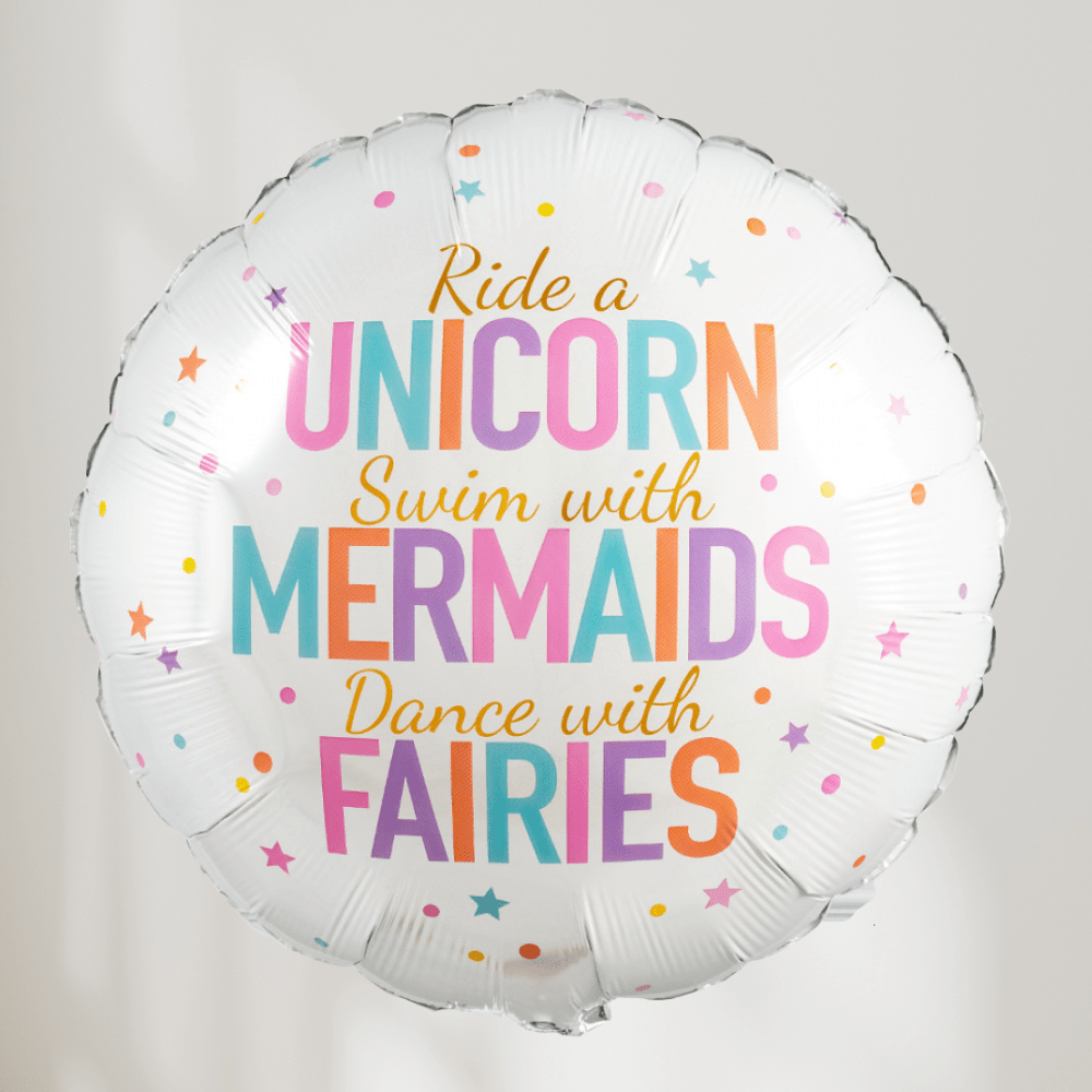 Unicorn Mermaid Fairies Ballong - Ballonglevering.no